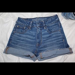 American Eagle hi-rise shortie size 0 shorts
